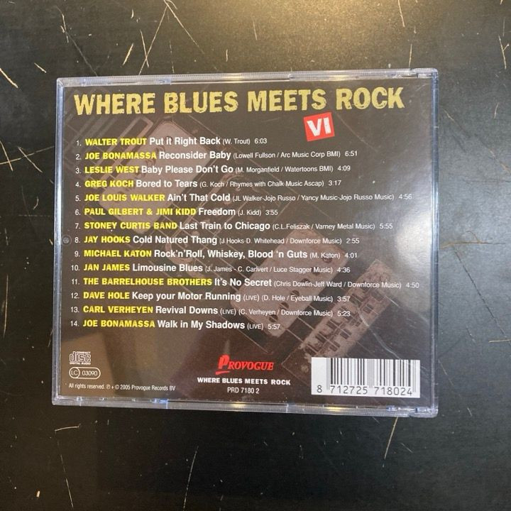 V/A - Where Blues Meets Rock VI CD (VG+/VG+)